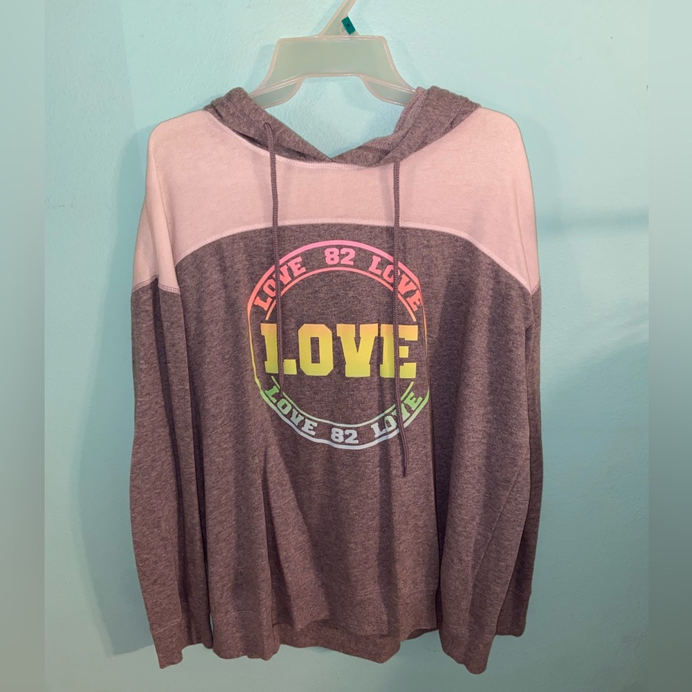 Gray, White, & Rainbow Love 82 Hoodie